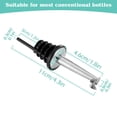 thumbnail image 6 of Stainless Steel Olive Oil Pourer, Classic Bottle Pourer Spout Liquor Drinks Pourer Tapered Spout with Metal Dust Caps for Wine Liquor Syrup Vinegar Bottle, 6 of 6