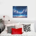 thumbnail image 4 of Logiee Starry Night Ocean View Print Canvas Wall Art ,Art Poster,Canvas Decorative Picture,Decor Wall Pictures for Living Room Bedroom Bathroom,Ready to Hang, 4 of 6