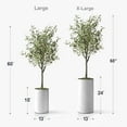 thumbnail image 4 of Artificial Tree in White Marble Effect Planter, Fake Olive Silk Tree for Indoor and Outdoor Home Decoration - 68" Overall Tall (Plant Pot Plus Tree), 4 of 6