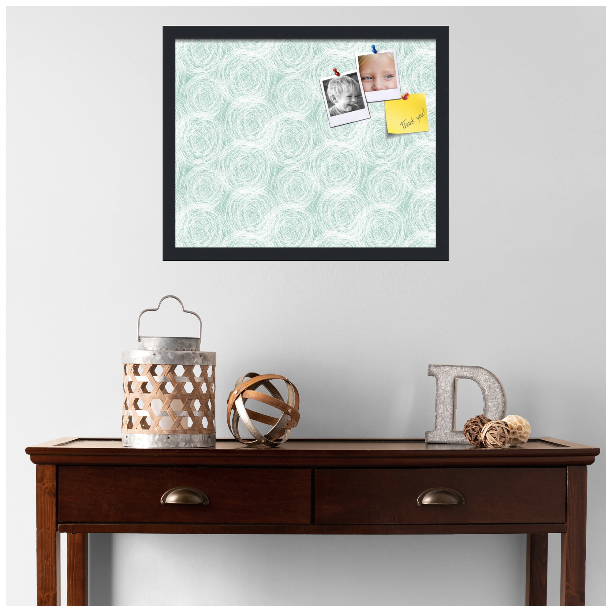 PinPix ArtToFrames 18x14 Custom Cork Bulletin Board    Poster Board Has a Fabric Style Canvas Finish, Framed in Satin Black (PinPix-1926)