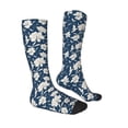 thumbnail image 3 of Picia Women Crew Soft Moisture-wicking Socks Lilies Flowers Pattern Design Cotton Socks, One Size fit All, 3 of 9