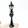 thumbnail image 3 of 2 uds Mini luz de calle modelo lámpara poste luz banco de madera en miniaturl aire libre accesorios de decoración de jardín Baoblaze Lámpara de casa de muñecas, 3 of 6