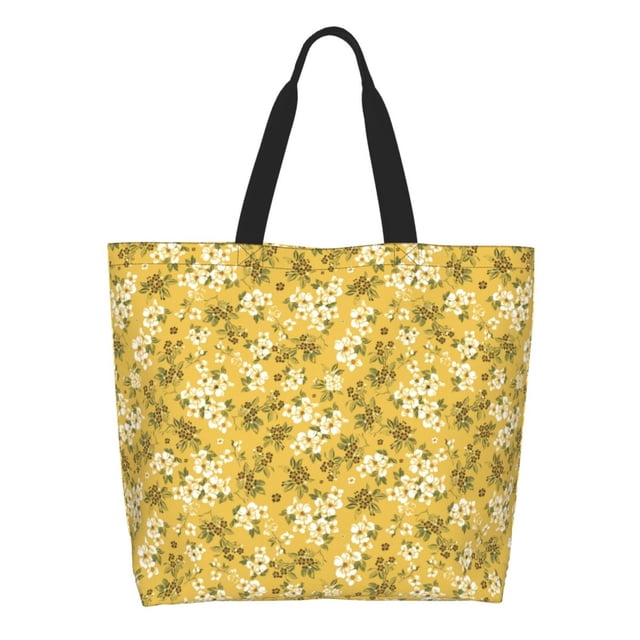 Disketp Flower Bolsa Tote Estampada para Mujer, Bolso de Hombro y de Mano para Compras y Viajes