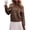 Coffee, variant on qafoshin Embroidery Sweater for Women Crew Neck Long Sleeve Shirts Loose Cropped Pullover Fall Sweater Tops