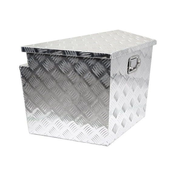 Boîte à Outils de Ramassage de Lit de Camion Trapézoïdal en Aluminium 29 Pouces avec Clés Argent