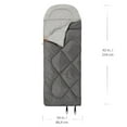 thumbnail image 3 of Ozark Trail 0C Rectangular Sleeping Bag, 92" (L) x 34" (W), Temp Rating +32℉/+0℃, Polyester Outer,  Grey, 3 of 8