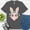 Asphalt, variant on Girly Rabbit Face Graphic Tee | Pastel Bunny Blowing Bubble Shirt for Women, Natural, M