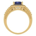 thumbnail image 4 of Halo Engagement Ring for Women - 2.78ct Simulated Tanzanite in 18K Yellow Gold Promise Ring, 4 of 6