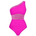 thumbnail image 6 of Oplxuo Women Mesh One Piece Swimsuit - Tummy Control One Shoulder Bathing Suit Cut Out Swimwear 2026, 6 of 7