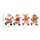 thumbnail image 2 of Juego de 4 colgantes de tela para árbol de Navidad, colgantes para árbol de Navidad: Papá Noel/muñeco de nieve/alce/oso, decoraciones navideñas, decoraciones navideñas colgantes innovadoras Rojo Verde, 2 of 5