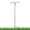 thumbnail image 3 of Ashman Premium Steel Ground Stake Shepherd's Hook 65 Inch Dual Sided, Black, 3 of 7