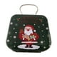 thumbnail image 2 of Caja de regalo de lata navideña con asa • Diseño de Papá Noel y copo de nieve • 6x7x3cm • Almacenamiento de galletas de caramelo • Decoración navideña, 2 of 2