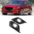 thumbnail image 1 of 2Pcs Front Bumper Fog Light Grille Cover Chrome Trim for 3 Axela 2014-2016, 1 of 5