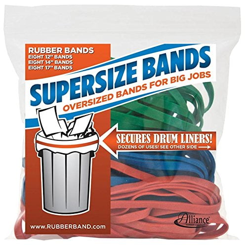 Rubber 08997 SuperSize Bands, Assorted Large Heavy Duty Latex Rubber