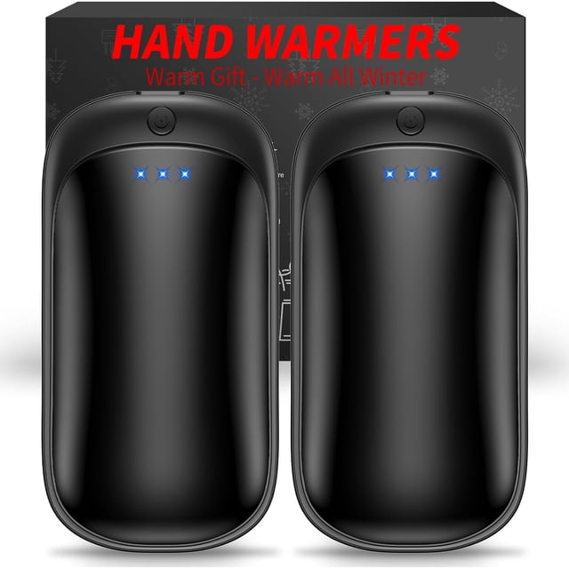 Paquete de 2 calentadores de manos recargables, calentadores de manos eléctricos portátiles reutilizables, calentadores de manos USB 2 en 1, regalos para exteriores/interiores/cálidos para hombres, mu