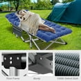 thumbnail image 4 of Heavy Duty Outdoor Bed, Folding Camping Cot W/Mat, Carry Bag, Layer Oxford Travel Camp Cots for Picnic, Hiking, Camping, Navy Blue, 4 of 5