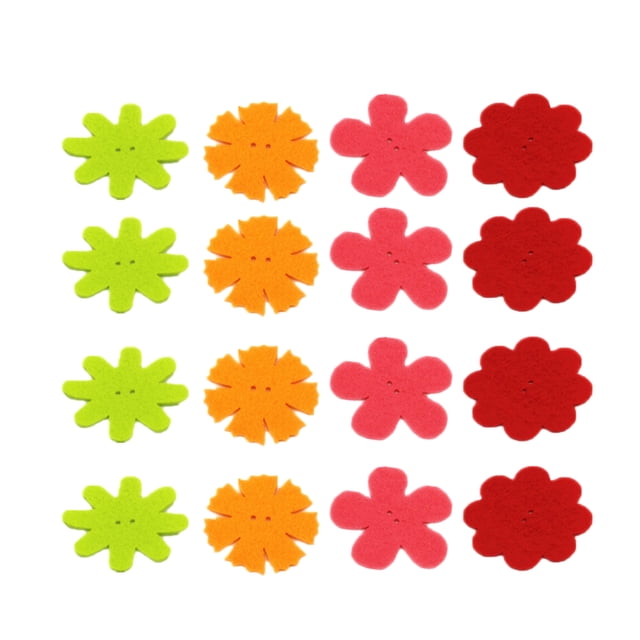 Miangastore 140PCS Colorful Nonwoven Fabric Flower Embellishments for DIY Crafts Clothes Sewing Handcraft