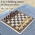 thumbnail image 2 of 3 In 1 Chess Checkers Backgammon Foldable Kids Toy Family Travel Board Game, 2 of 11