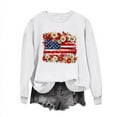 thumbnail image 2 of NuoCaiYun Independence Day T-Shirt for Women, New Winter Ladies Long Sleeve Round Neck Pullover Black White Blouses, 2 of 6