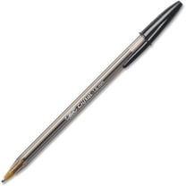 BIC Cristal Ballpoint Pens Bold Pen Point - 1.6 mm Pen Point Size - Black - Clear Barrel - 12 / Dozen