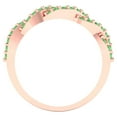 thumbnail image 5 of 0.495 ctw Wedding Band for Women - 14K Rose Gold Simulated Green Diamond Stackable Eternity Ring, 5 of 6
