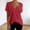 Red, variant on DuoJiaJ Womens Casual Top, Deep V Neck Short Sleeve Base Layer Tee Black L