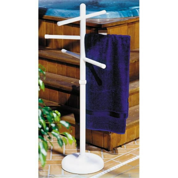 402W Portable Outdoor 3 Bar Towel Tree - White