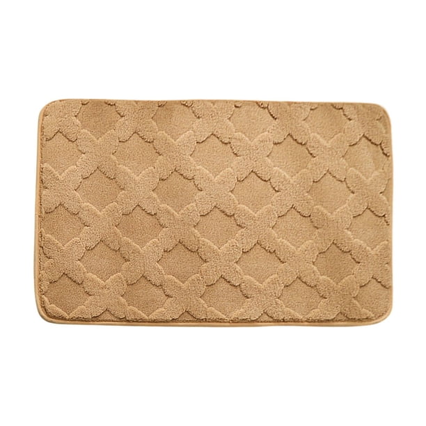 Alfombra de baño gruesa y absorbente, felpudo antideslizante de terciopelo para cocina o dormitorio, alfombra suave y mullida que absorbe el agua y la humedad rápidamente, alfombra lavable para la