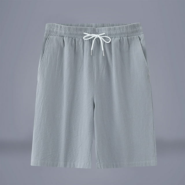 pstuiky Abreviatura para hombres, Pantalones cortos transpirables de color liso para hombre, informales, para vacaciones, con bolsillos Pantalones cortos de golf