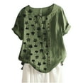 thumbnail image 2 of DailyTrove Women's Graphic Print Crew Neck Tee - Short Sleeve T-Shirt, Trendy for Casual & Errands, 2 of 5