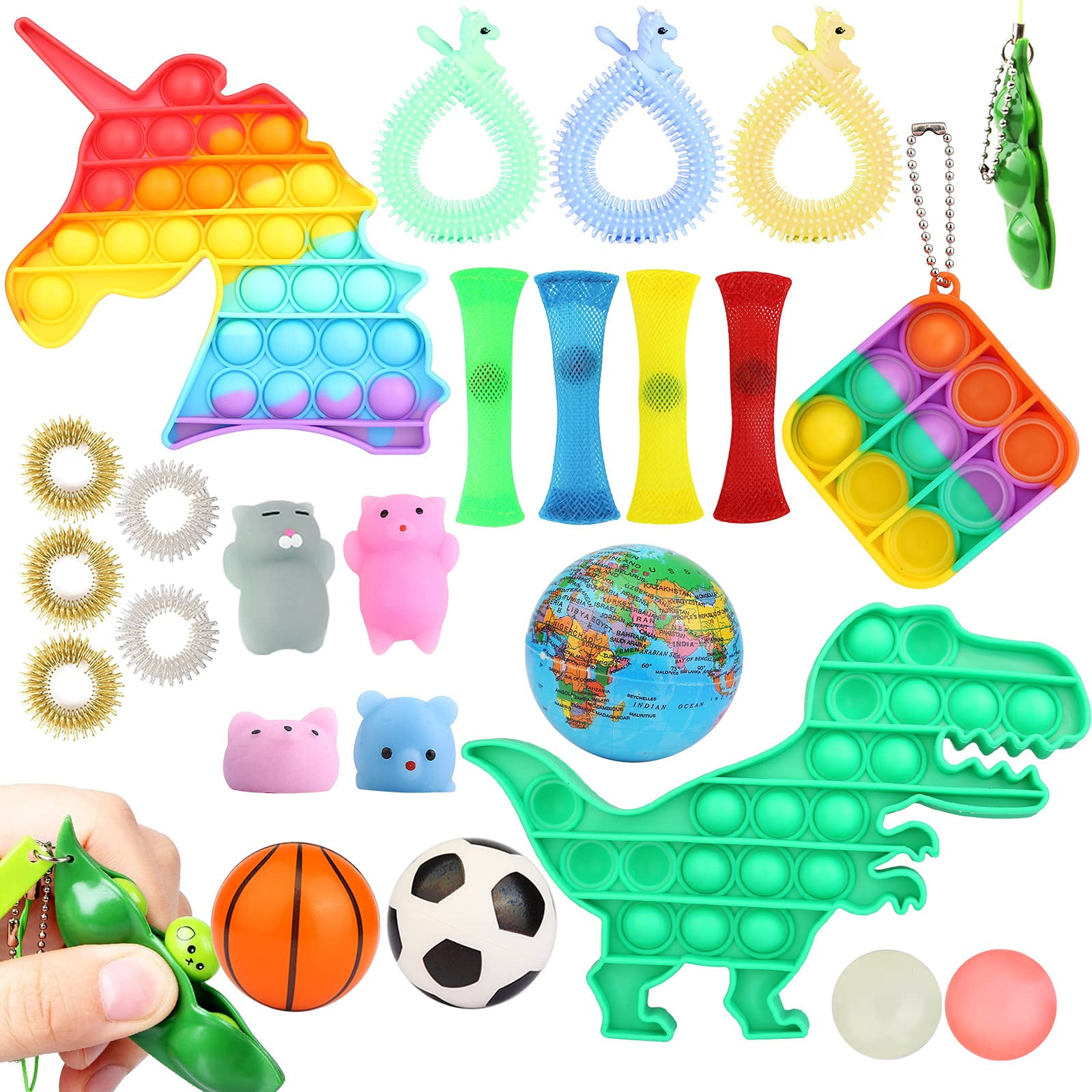 60 Pcs) Fidget Toys Figetsss Pack Perfect for Girls Age 8-10 Pop fidgets  box for Boy Kids Sensory Toy Bulk Autism Sensory Toy Bulk Stress Relief Kit  for 10-12 Autistic ADHD Stocking Stuffers