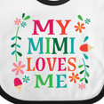 thumbnail image 4 of Inktastic My Mimi Loves Me Girls Girls Baby Bib, 4 of 4