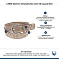 thumbnail image 3 of CTM  Floral Embroidered Casual Belt (Women), 3 of 3