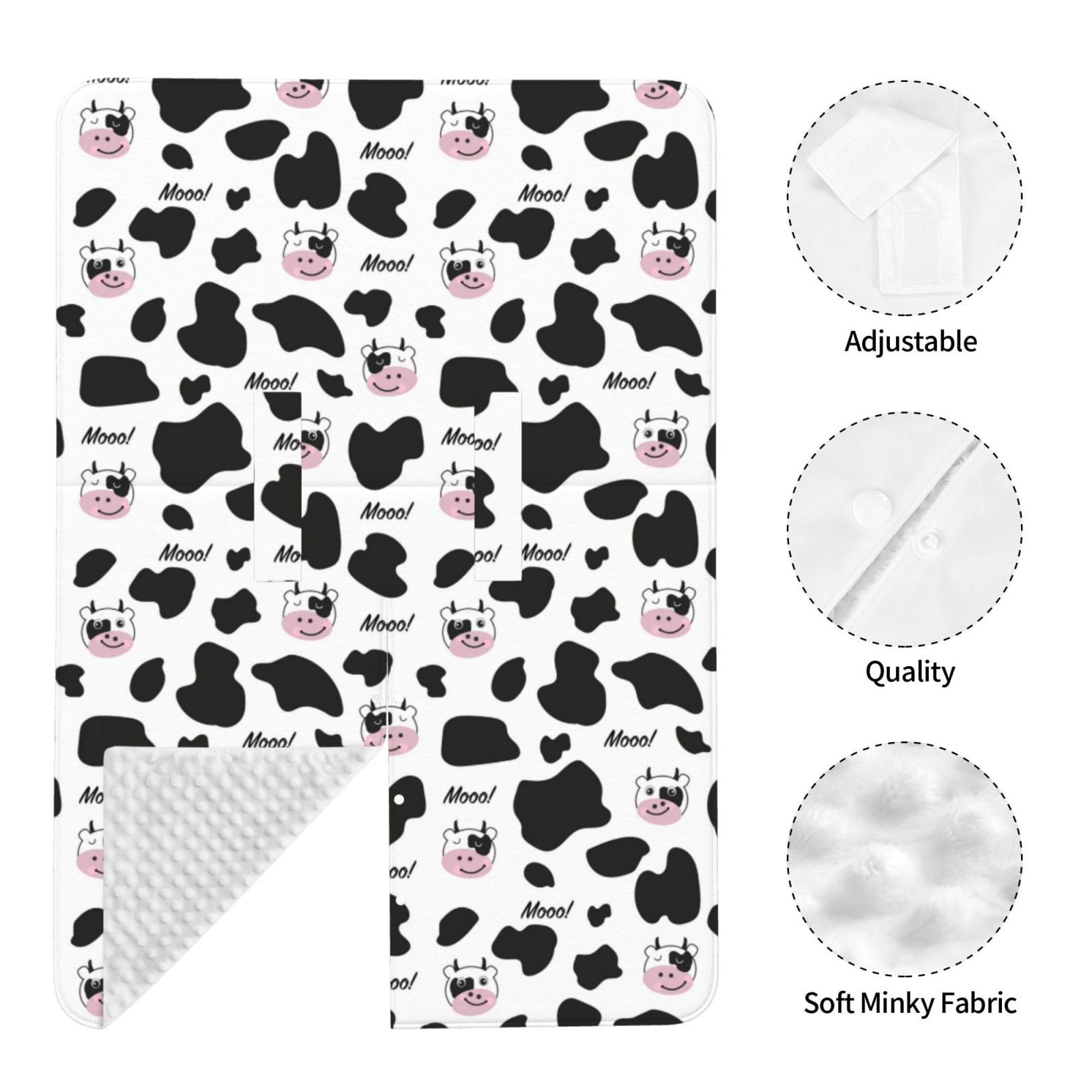 Car Seat Cover Baby - Cartoon Cute Cow Print Cow Head Breathable Infant Car Seat Cover for Baby Carseat, Lightweight Comfort Baby Essentials Must Haves Newborn Stuff for Girl Boy