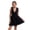 Black, variant on Women's Open Back Sleeveless Mesh Dress with Lace Detail and Tie Front 100% Polyester Lined for Party Wear for Evening