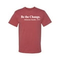 thumbnail image 2 of Inspirational Quote Be the Change by Mahatma Gandhi 1913 Men's Graphic T-Shirt, Vintage Heather Red, Large, 2 of 3