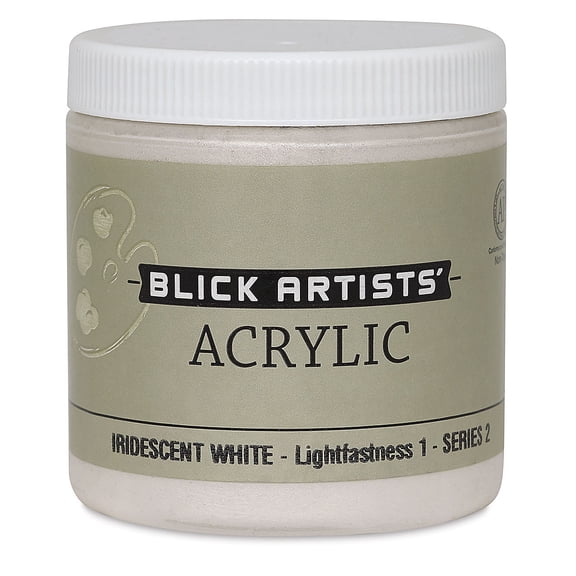 Blick Artists' Acrylic - Iridescent White, 8 oz jar