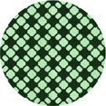 thumbnail image 1 of Ahgly Tapis Rond Lavable en Machine Intérieur Transitionnel Vert Clair, 5 Pieds Rond, 1 of 7