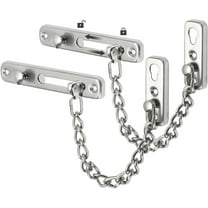 Chain Door Guard Lock, Door Chain Locks with Safety Spring Anti-Theft Press Latch,Chain Locks for Inside Door and Extra Front Door Lock, Brushed Nickel(2 Pack)