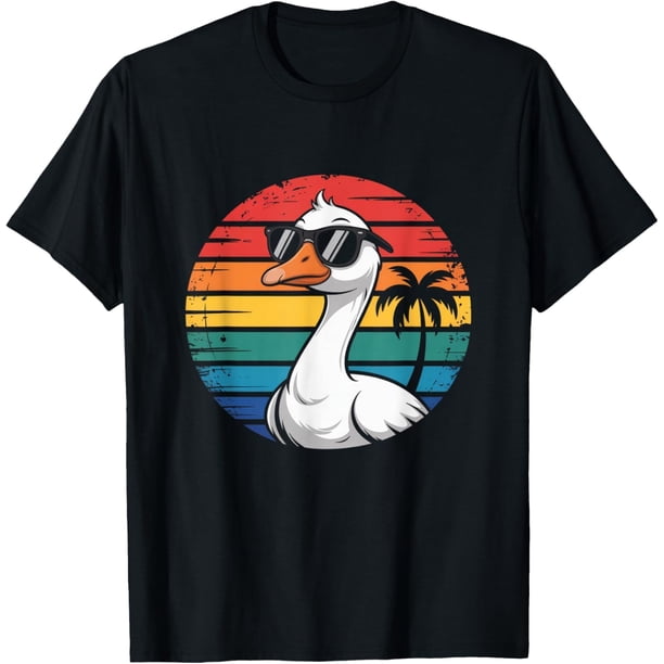 Retro Duck Glasses Retro Duck Silly Goose con Gafas Meme Camiseta