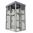 thumbnail image 2 of Seizeen 70’’H Catio for Outdoor, Solid Wood Cat House Enclosure, Indoor Pet Cage w/6 Jumping Platforms & 2 Napping Houses, Weatherproof Roof, 2 of 9