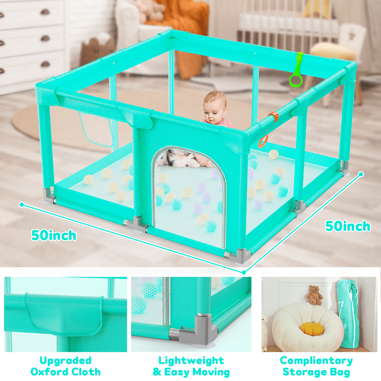 JoyStone Baby Playpen, 50x50 In, Soft Mesh photo 8