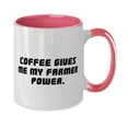 thumbnail image 2 of Unique Farmer, Coffee Gives Me My Farmer Power, Unique Holiday Two Tone 11oz Mug From Friends, 2 of 2