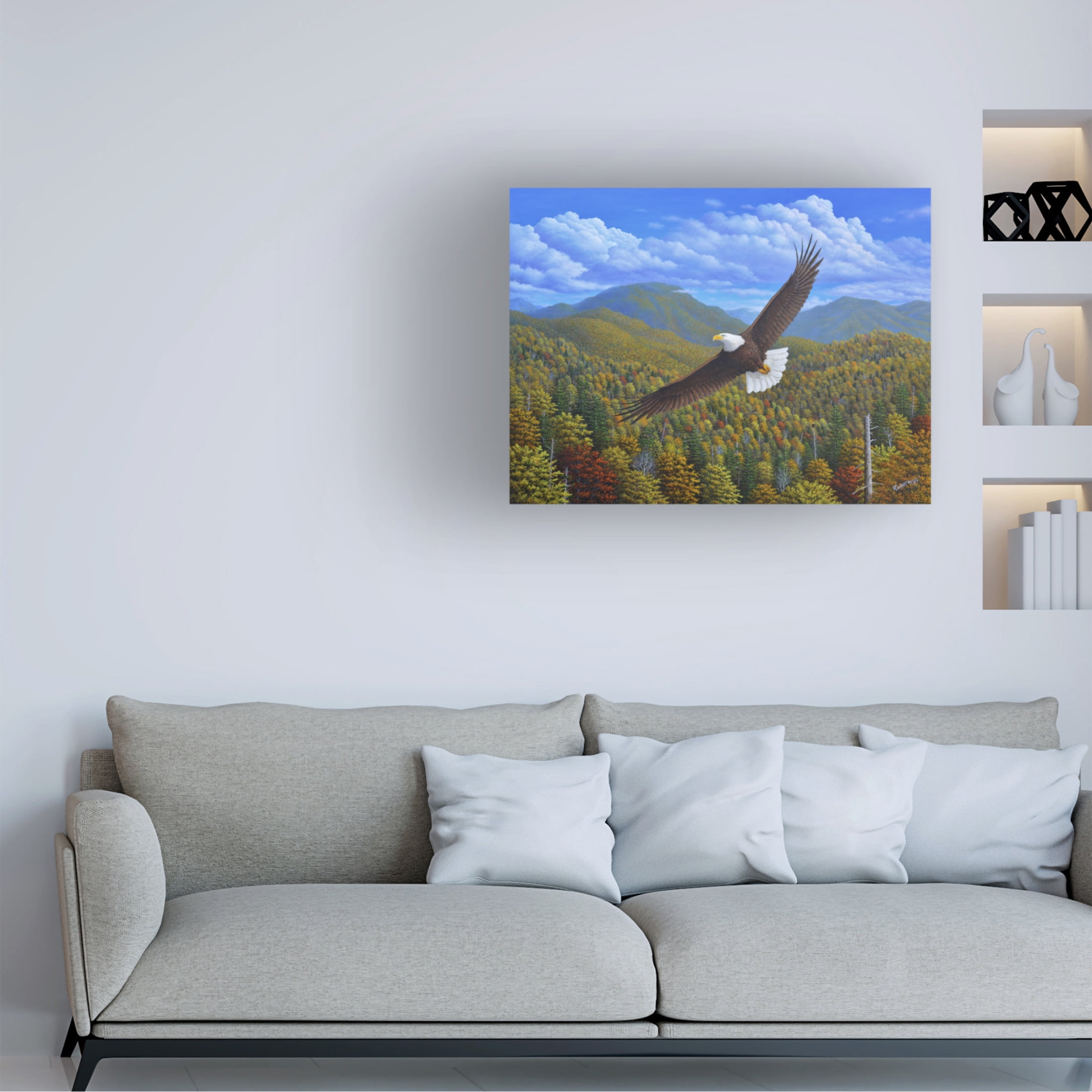 Canvas Wall Art - Robert Wavra 'Catching an Updraft' Wall Art for Living Room, Bedroom, or Office Décor by Trademark Fine Art - 32 x 24 Inches
