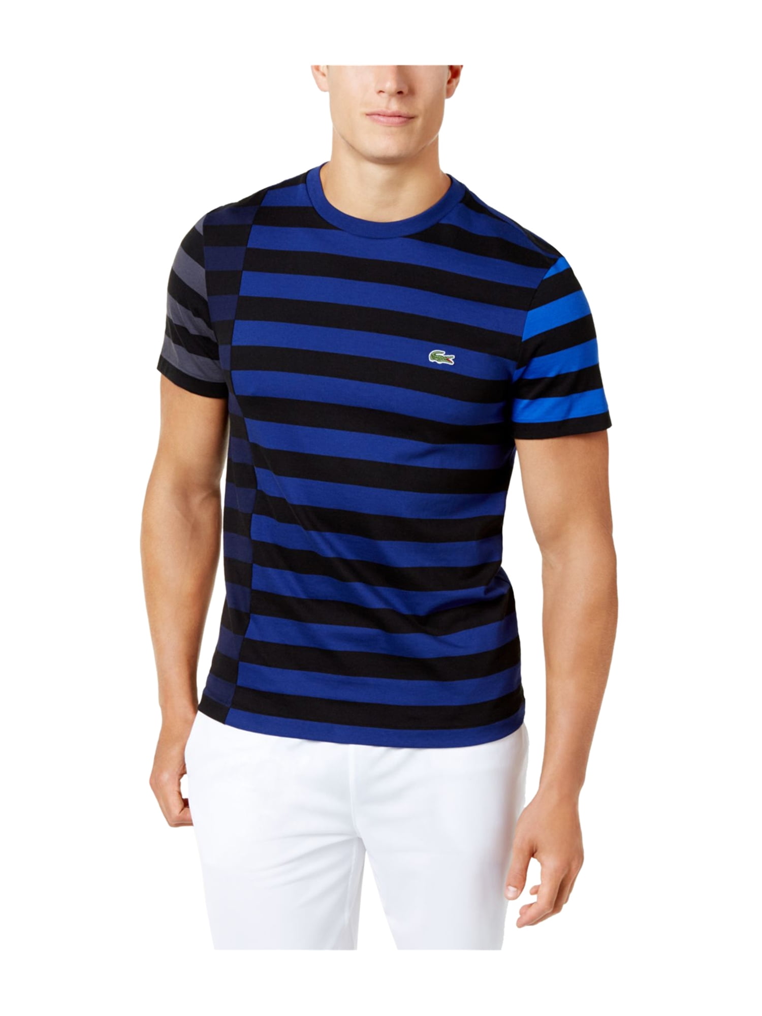 lacoste striped t shirt mens