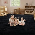 thumbnail image 3 of ZENELESS 10'x14' Black Plush Shaggy Rug,Extra Large Soft Indoor Modern Fluffy Carpet for Stylish Home Decor, 3 of 8