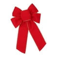 thumbnail image 4 of Almencla 4xRed Christmas Ribbon Bows Christmas Ornament for Gift Wrapping Garland Party 20cmx30cm, 4 of 8