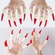 thumbnail image 3 of Moyic 10 piezas de uñas: destaca en cualquier fiesta con estos fantasmas, uñas postizas largas y duraderas, uñas rojas (8*2cm) Type1 NO1, 3 of 6