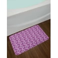 thumbnail image 2 of Purple Bath Mat, Floral Composition Damask Inspired Illustration of Nature Victorian, Non-Slip Plush Mat Bathroom Kitchen Laundry Room Decor, 29.5 X 17.5 Inches, Purple Lilac Dark Purple, Ambesonne, 2 of 2