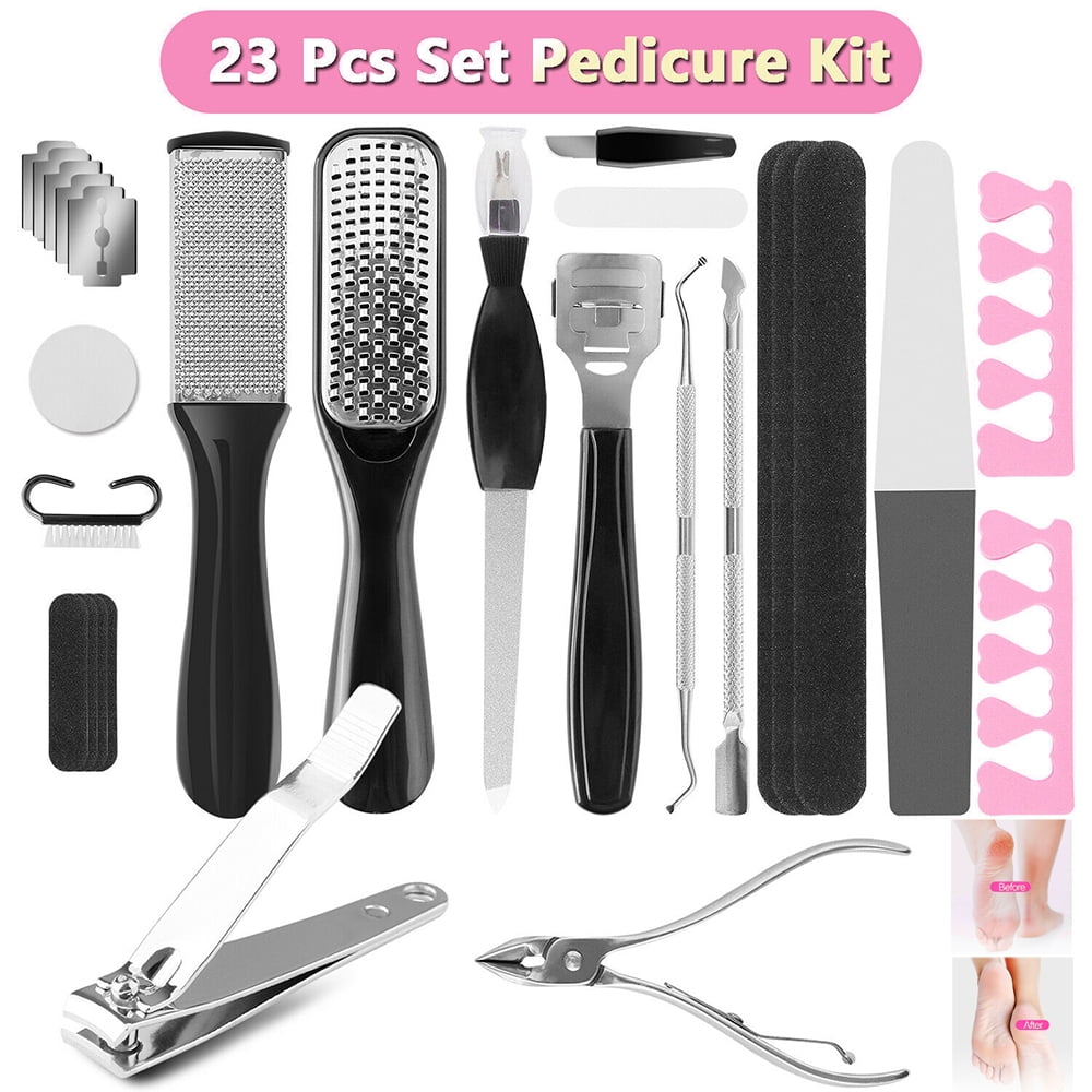 Kit, 23 1 Stainless Steel Pedicure Tools Set, Professional Foot Care Kit, Best Corn Callus Remover for or Home - Walmart.com
